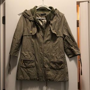 Bebe Army Green Jacket 1/4 Sleeve